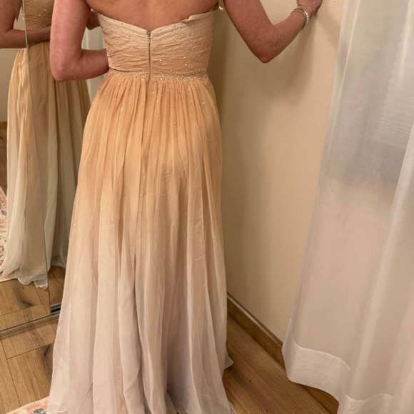 Strapless Chiffon dress Blush - Picture 2 of 5